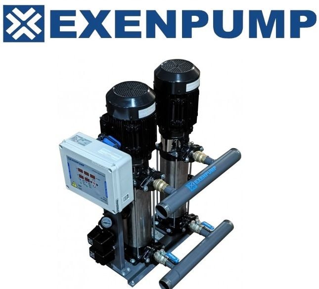 Exen Pompa EXDP 2/904 İki Pompalı Hidrofor 6 Kat-120 Daire 2x3 HP