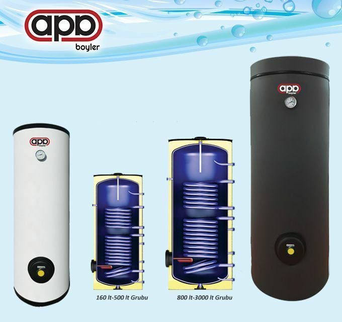 Apa Boyler 1000 LT Çift Serpantinli Boyler