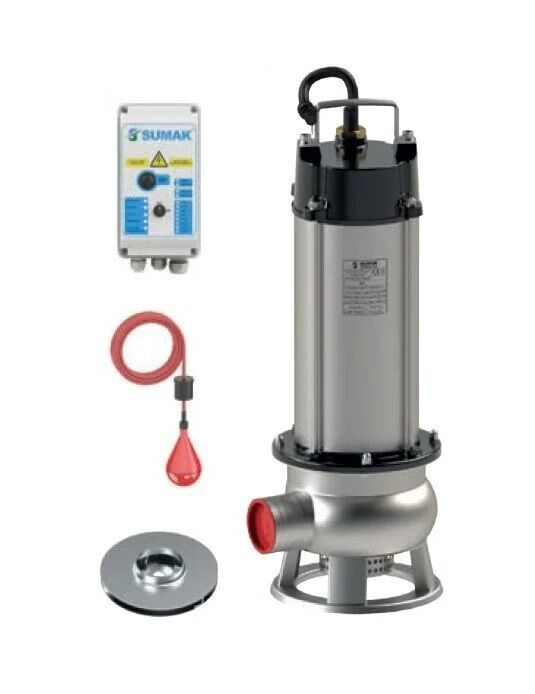 Sumak SDT 20/2 İnox Az Kirli Paslanmaz Drenaj Dalgıç Pompa 2.2 HP 380V