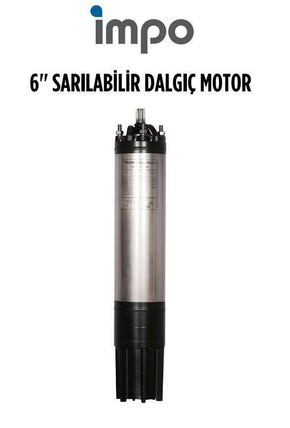 İmpo 6'' Dalgıç Pompa Motoru C Tipi Sarılabilir 40 HP 380V