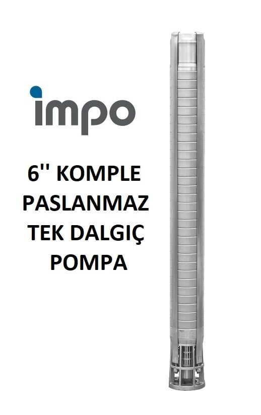 İmpo SS 665/06 - 6'' Paslanmaz Tek Dalgıç Pompa 86 Mss - 15 HP
