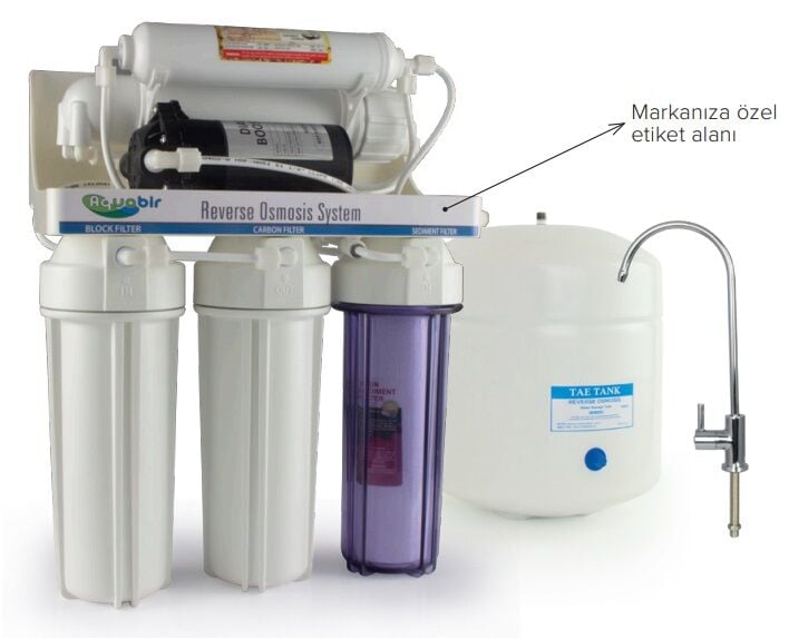 Aquabir Su Arıtma Cih. 5 Aşamalı - 12 LT - Pompasız