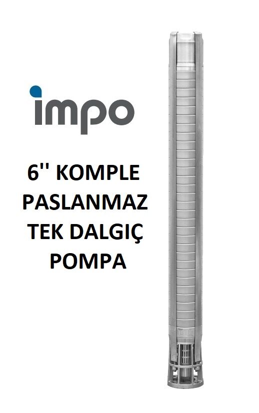 İmpo SS 642/07 - 6'' Paslanmaz Tek Dalgıç Pompa 91 Mss - 15 HP