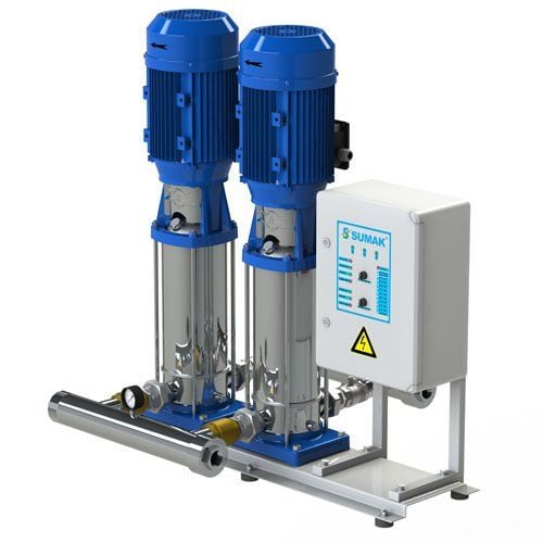 Sumak SHTP16 B 750/12 İki Pom. Paslanmaz Hidrofor 2x7.5 HP 19 Kat 96 Daire - 380V