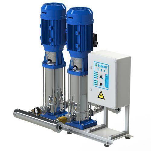 Sumak SHTP8 B 220/8 İki Pom. Paslanmaz Hidrofor 2x2.2 HP 8 Kat 48 Daire - 380V