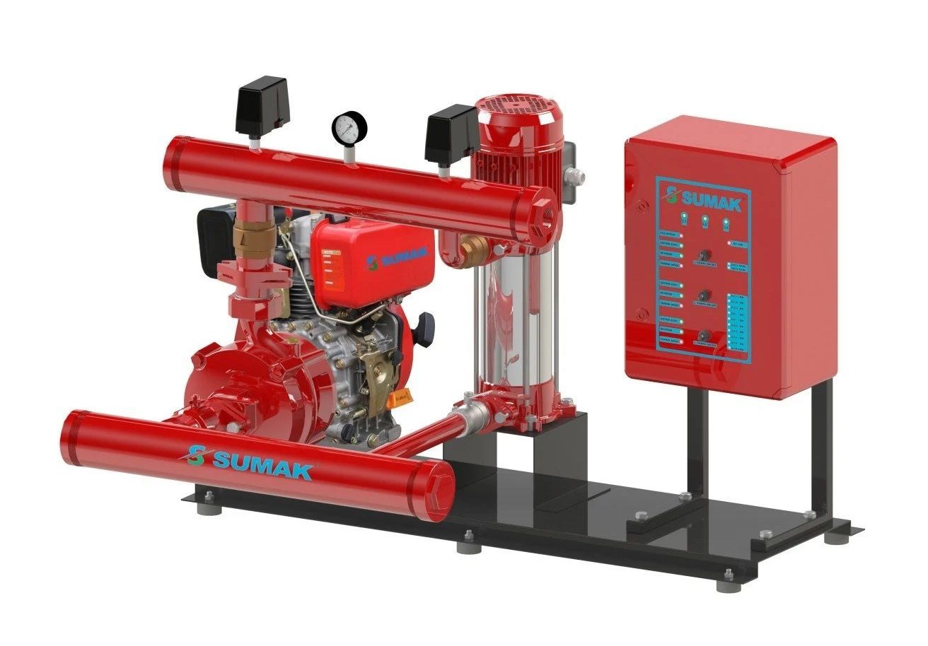 Sumak SMKT 750 DJY İki Pom. Yangın Hidroforu 1x7.5 HP 1x1.8 HP 380V