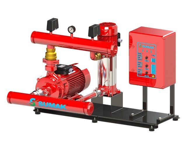 Sumak SMKT 750 EJY İki Pom. Yangın Hidroforu 1x7.5 HP 1x1.8 HP 380V