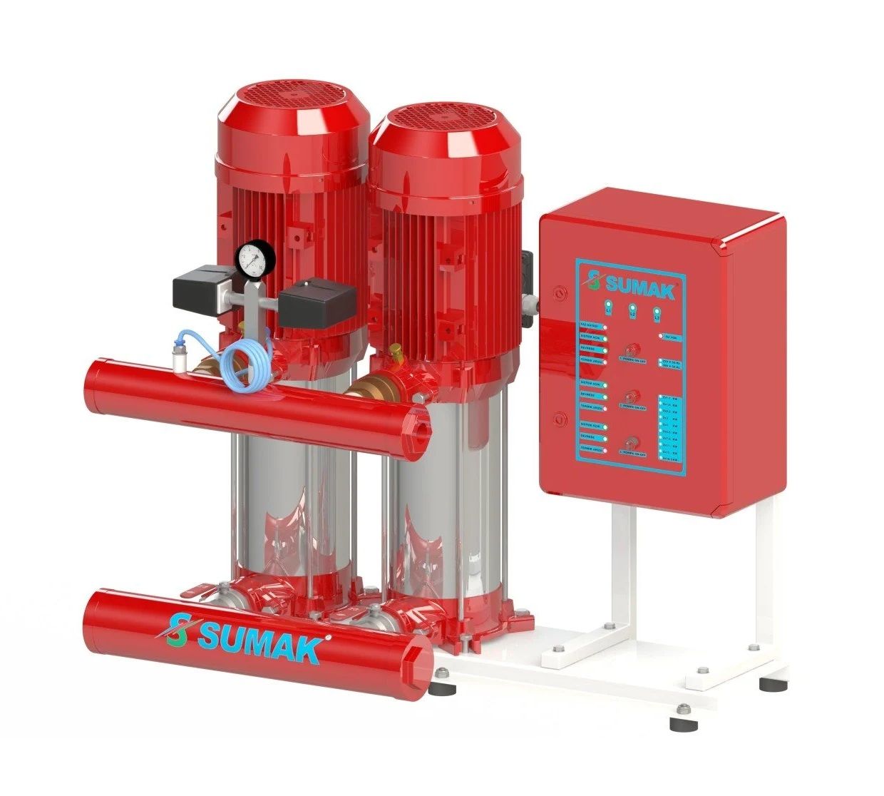 Sumak SHT 34 B 1500/6 EEY İki Pom. Yangın Hidroforu 2x15 HP 380V