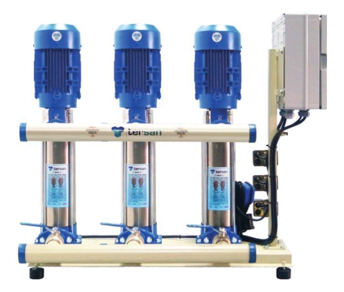 Tersan 3xTH 100-4  Üç Pom. Hidrofor 3x5.5 HP 8 Kat 120 Daire - 380V