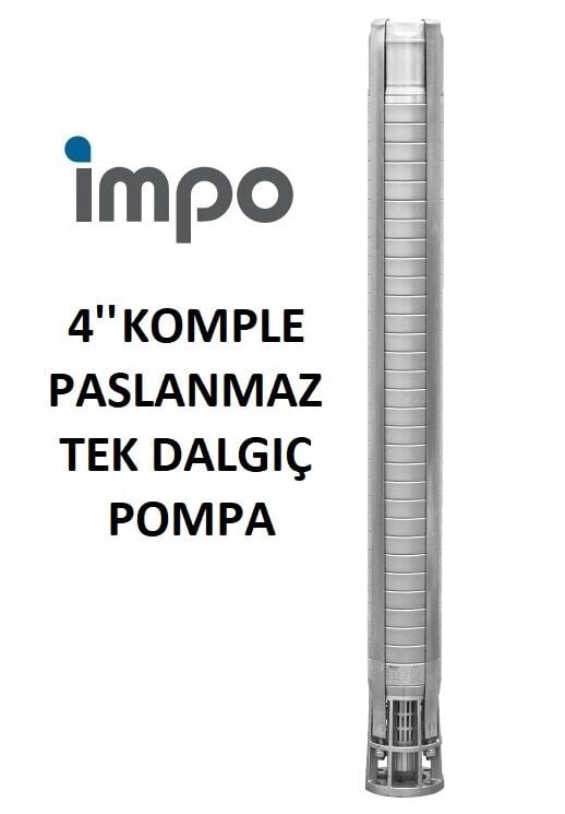 İmpo S4S 12/25 - 4'' Paslanmaz Tek Dalgıç Pompa 161 Mss - 10 HP