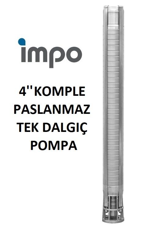 İmpo S4S 03/18 - 4'' Paslanmaz Tek Dalgıç Pompa 115 Mss - 1.5 HP