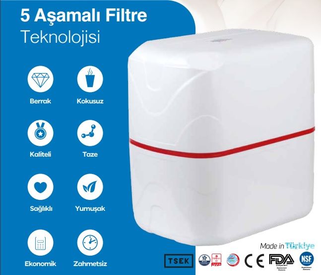 Aqua X Line Su Arıtma Cihazı 8 LT Tanklı 5 Filtreli - Aquatürk