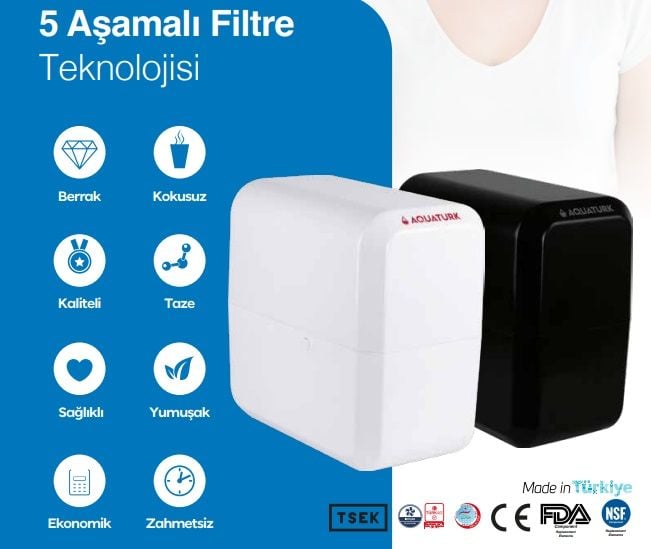 Aquabest Su Arıtma Cihazı 8 LT Tanklı 5 Filtreli - Aquatürk
