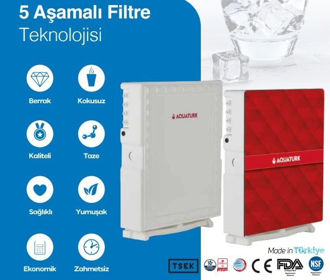 Aqua Slim  Su Arıtma Cihazı 8 LT Tanklı 5 Filtreli - Aquatürk