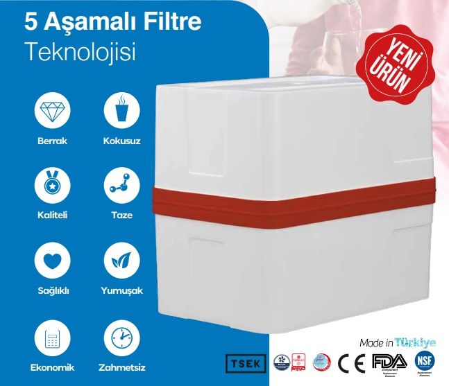 321 Seri Su Arıtma Cihazı 12 LT Tanklı 5 Filtreli - Aquatürk